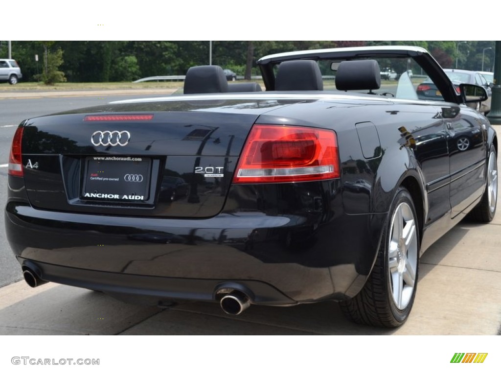 2008 A4 2.0T quattro Cabriolet - Brilliant Black / Black photo #7