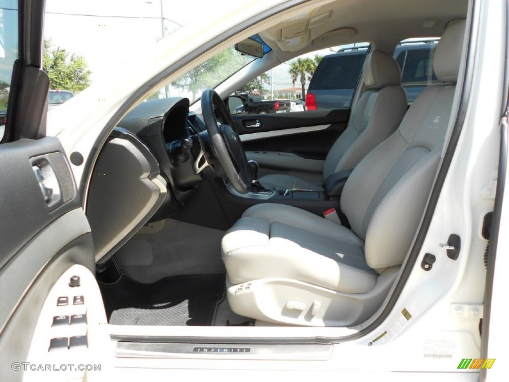 2008 G 35 S Sport Sedan - Ivory Pearl White / Stone photo #13