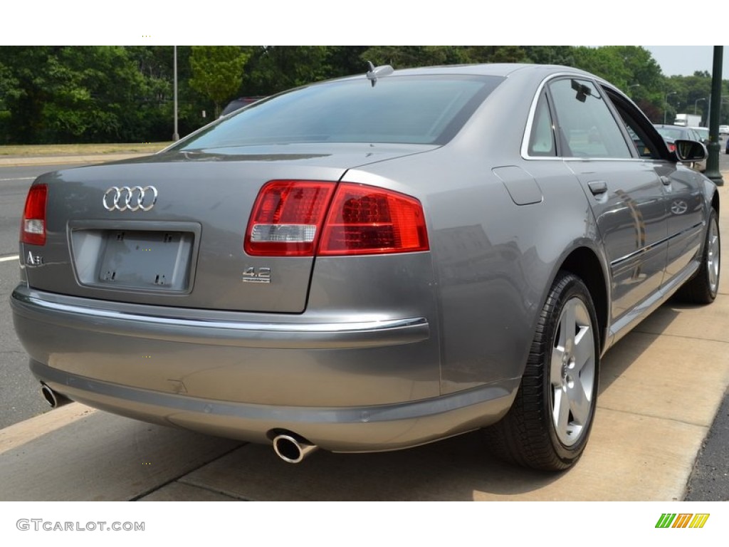2004 A8 L 4.2 quattro - Atlas Grey Metallic / Black photo #6