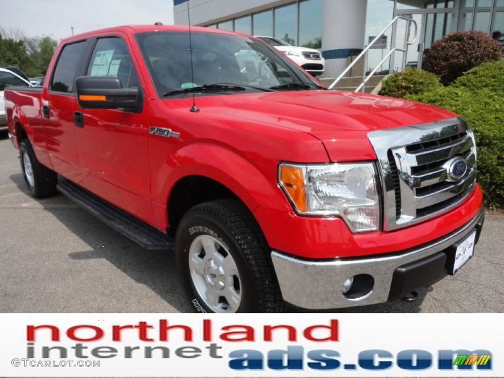 2011 F150 XLT SuperCrew 4x4 - Race Red / Steel Gray photo #1