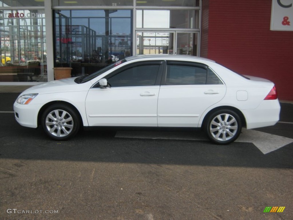 2007 Accord SE V6 Sedan - Taffeta White / Ivory photo #2