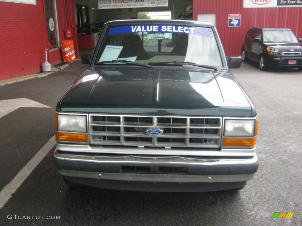 1990 Ranger XLT Regular Cab - Hunter Green Metallic / Light Sandalwood photo #8