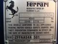 2005 Ferrari 612 Scaglietti F1A Info Tag