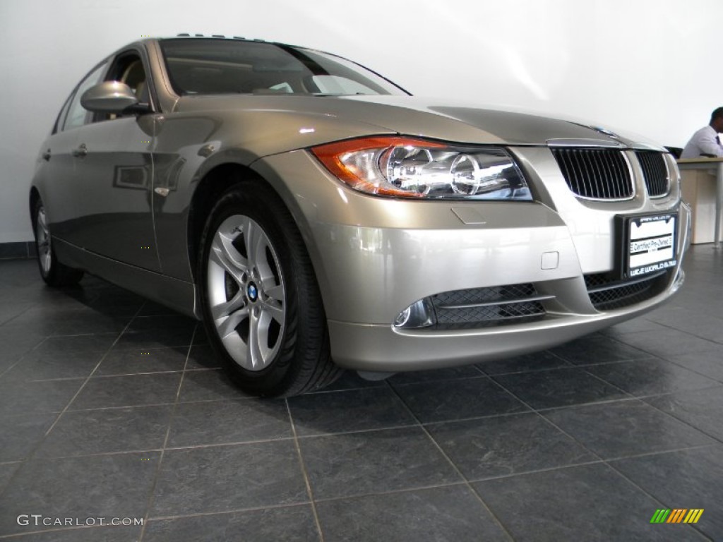 2008 3 Series 328xi Sedan - Platinum Bronze Metallic / Beige photo #3