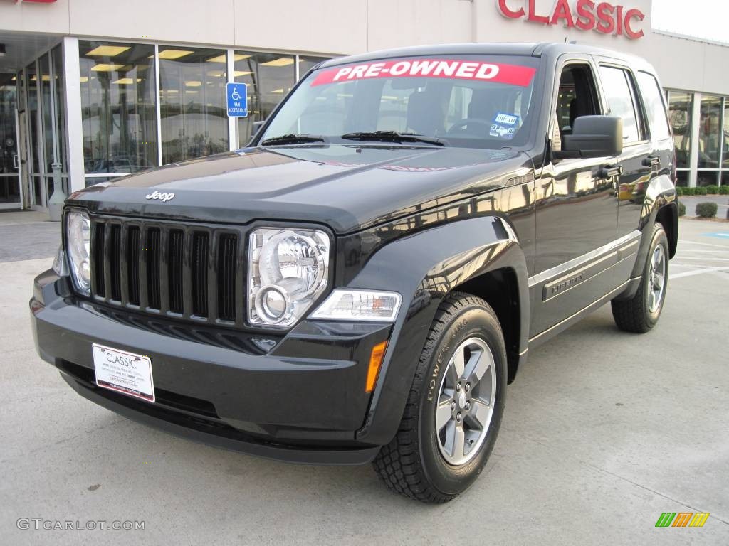 2009 Liberty Sport - Brilliant Black Crystal Pearl / Dark Slate Gray photo #1