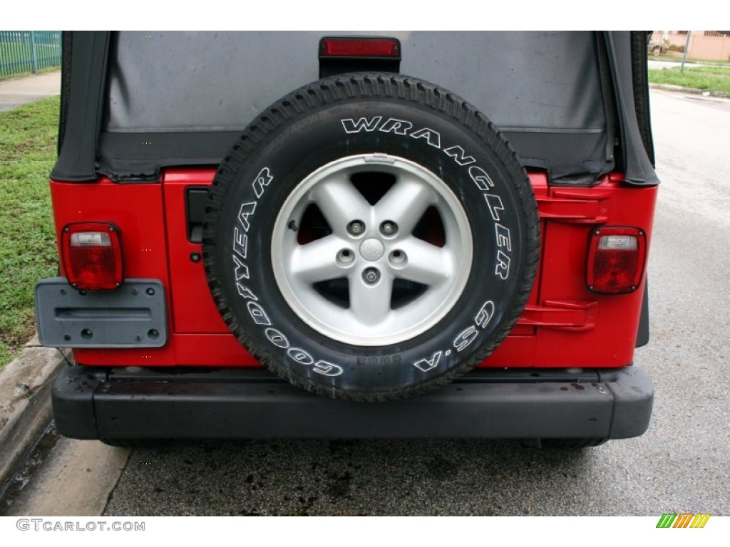 2001 Wrangler Sport 4x4 - Flame Red / Agate Black photo #15