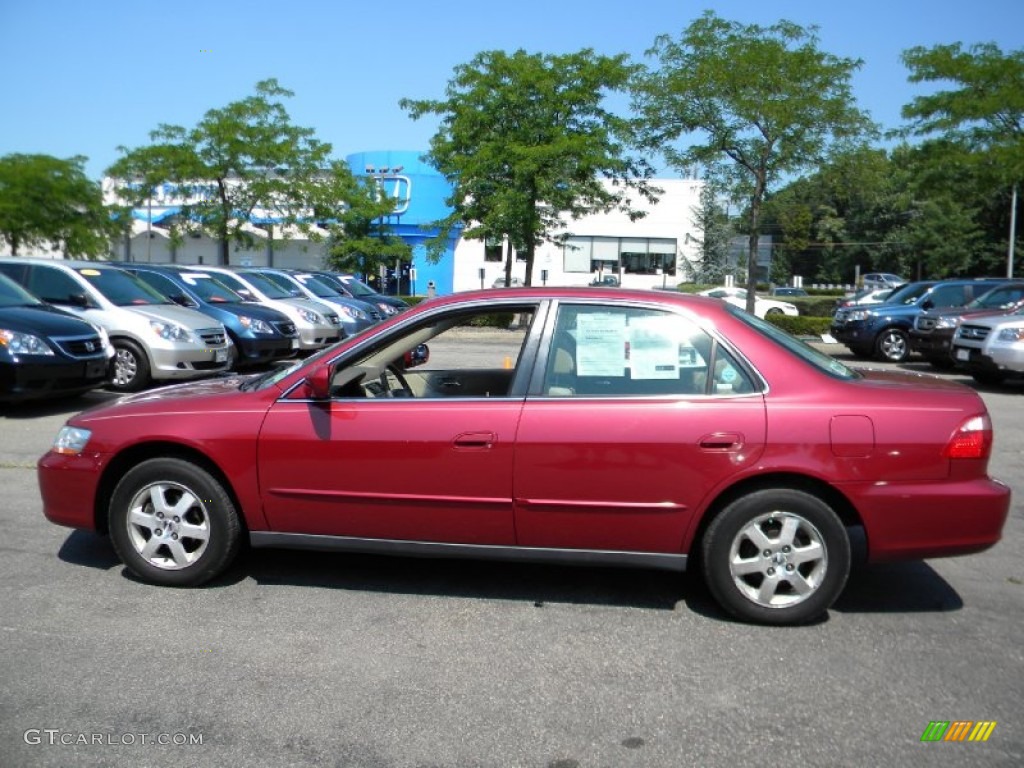 2000 Accord SE Sedan - Ruby Red Pearl / Ivory photo #1