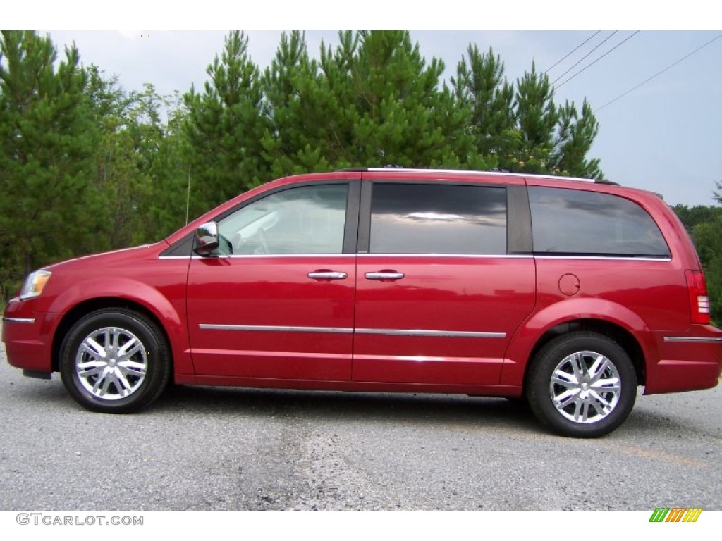 2008 Town & Country Limited - Inferno Red Crystal Pearlcoat / Medium Slate Gray/Light Shale photo #8