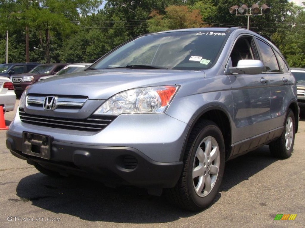 2008 CR-V EX-L 4WD - Glacier Blue Metallic / Gray photo #5