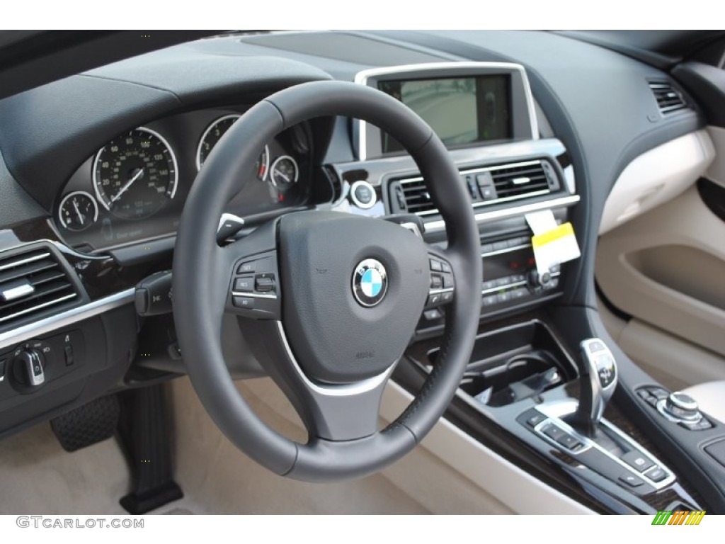 2012 BMW 6 Series 650i Convertible Ivory White Nappa Leather Dashboard Photo #51472065