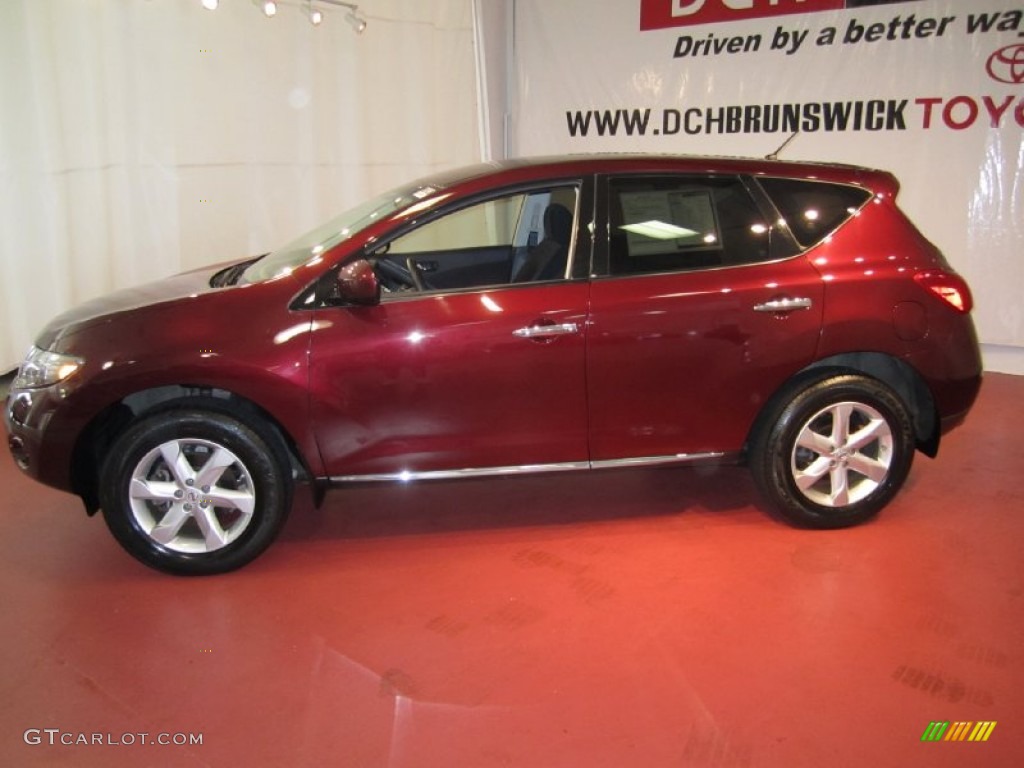 2009 Murano SL AWD - Merlot Metallic / Black photo #3