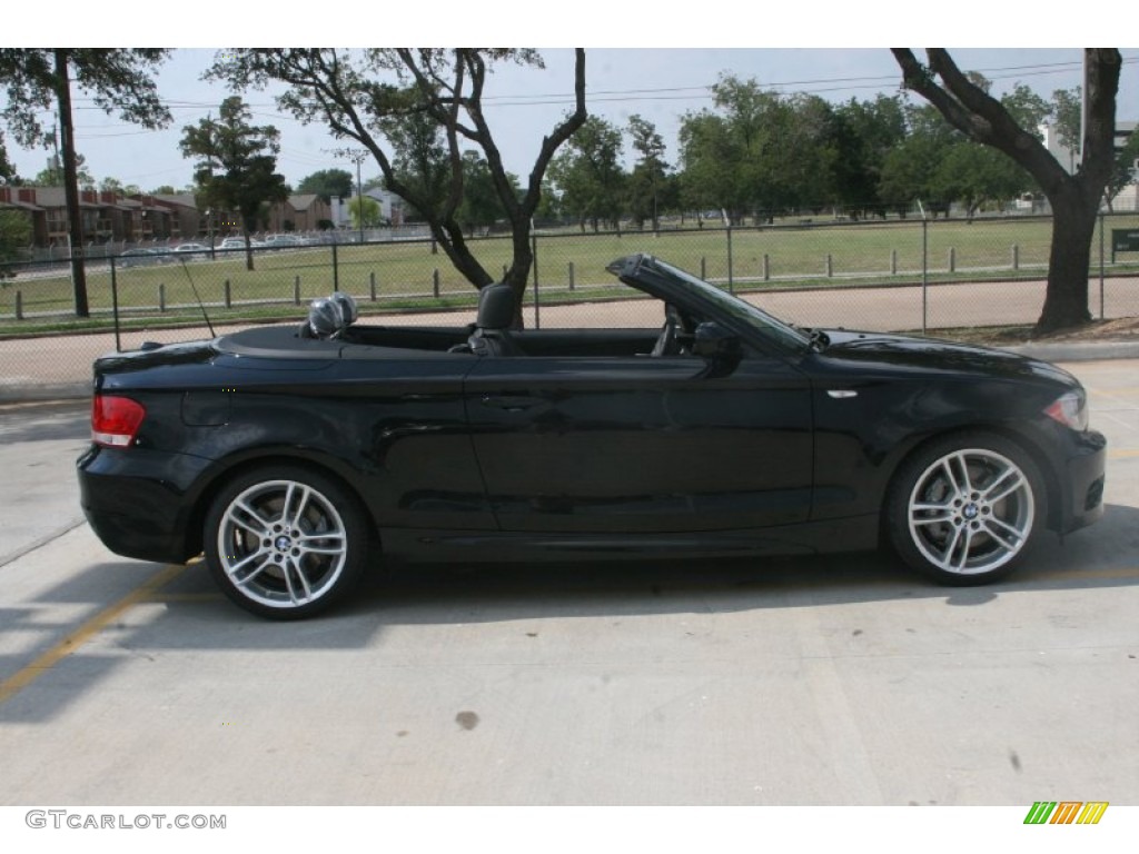 2012 1 Series 135i Convertible - Black Sapphire Metallic / Black photo #4