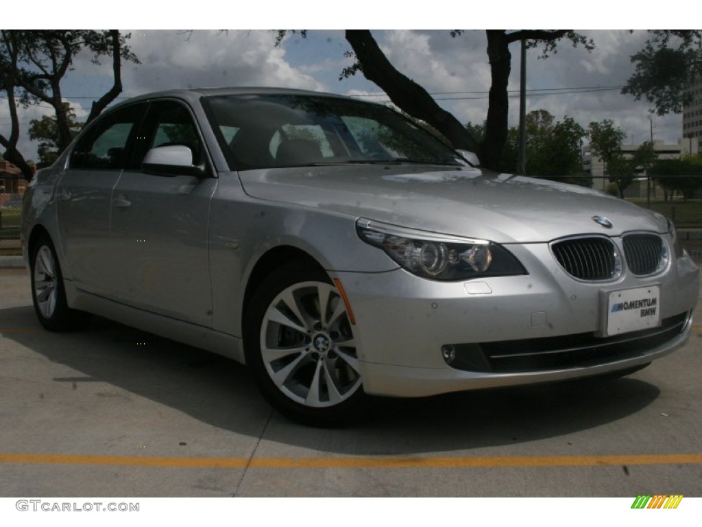 2010 5 Series 535i Sedan - Titanium Silver Metallic / Black photo #1