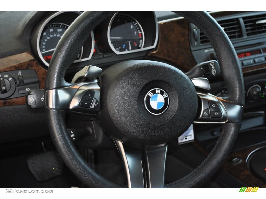 2007 BMW Z4 3.0si Coupe Black Steering Wheel Photo #51474936