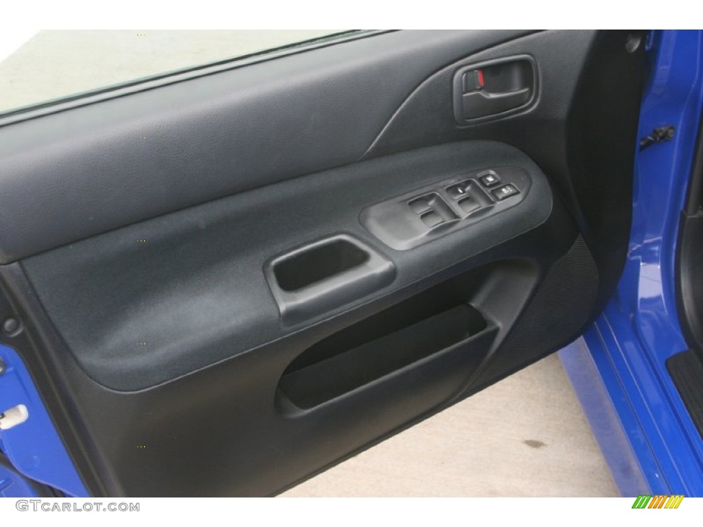 2003 Mitsubishi Lancer Evolution VIII Black/Blue Door Panel Photo #51476724