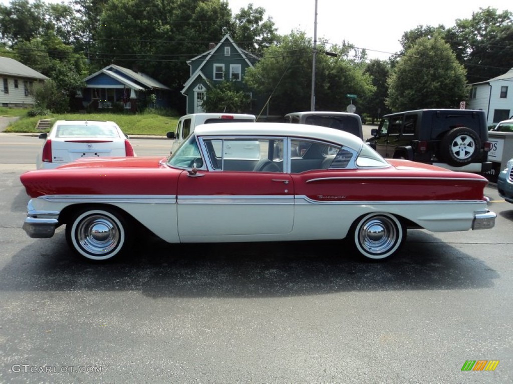 1958 Biscayne 2 Door Coupe - Red/White / Gray photo #1