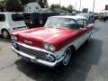 1958 Red/White Chevrolet Biscayne 2 Door Coupe  photo #2