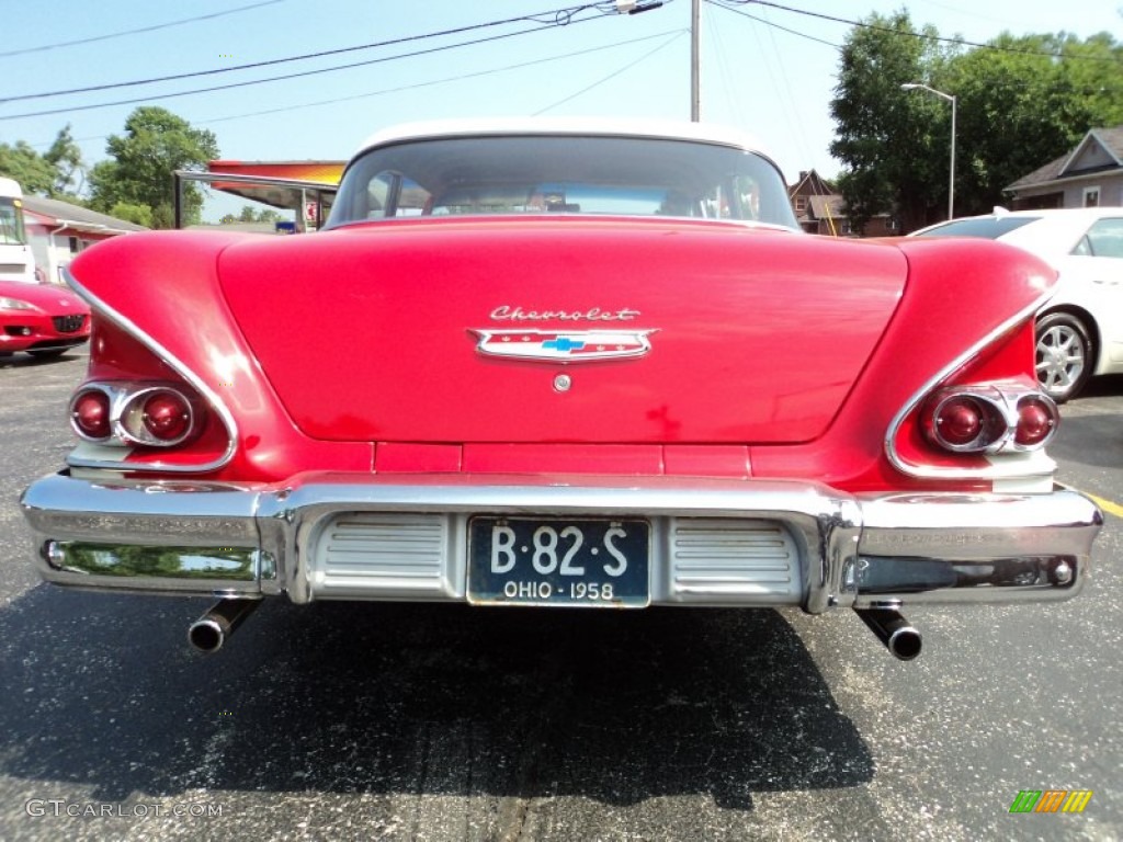 Red/White 1958 Chevrolet Biscayne 2 Door Coupe Exterior Photo #51480658