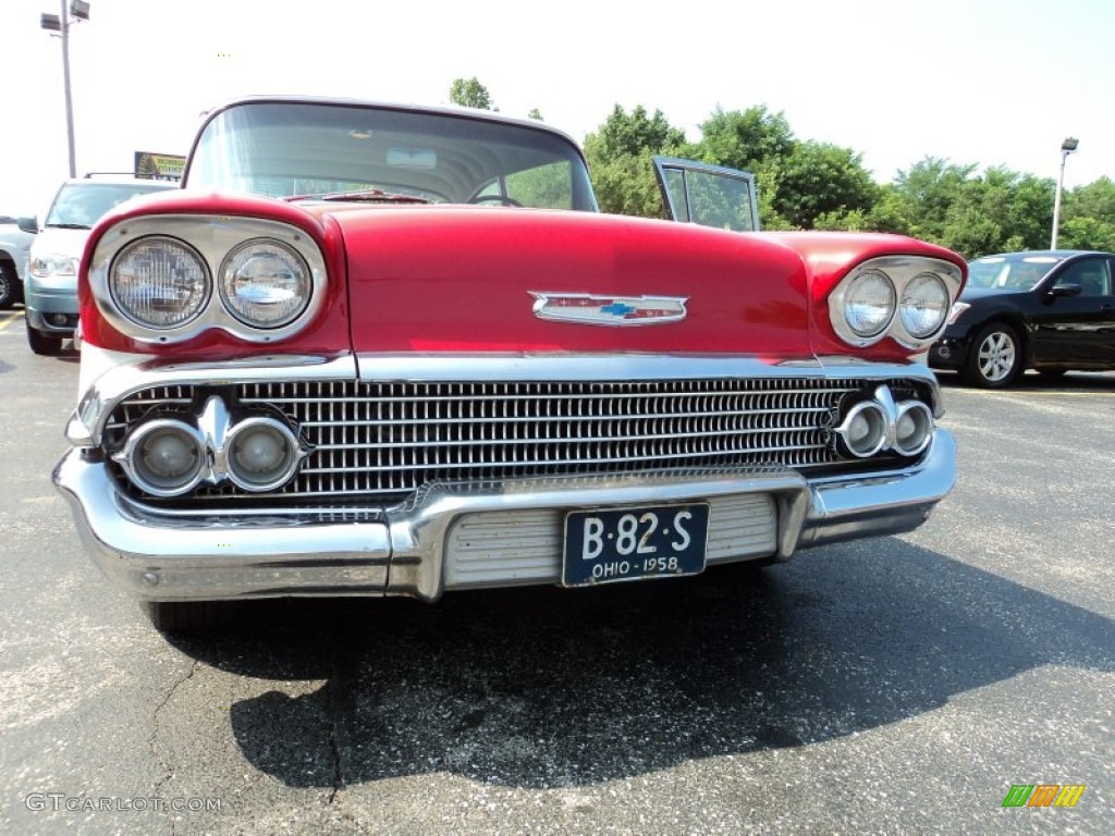 Red/White 1958 Chevrolet Biscayne 2 Door Coupe Exterior Photo #51480673