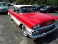 1958 Red/White Chevrolet Biscayne 2 Door Coupe  photo #24
