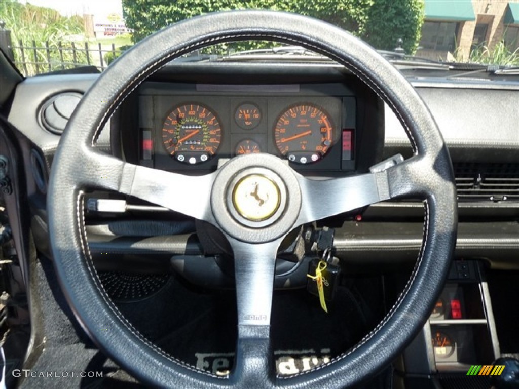 1987 Ferrari Testarossa Standard Testarossa Model Black Steering Wheel Photo #51481114