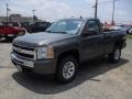 2011 Steel Green Metallic Chevrolet Silverado 1500 Regular Cab 4x4  photo #1