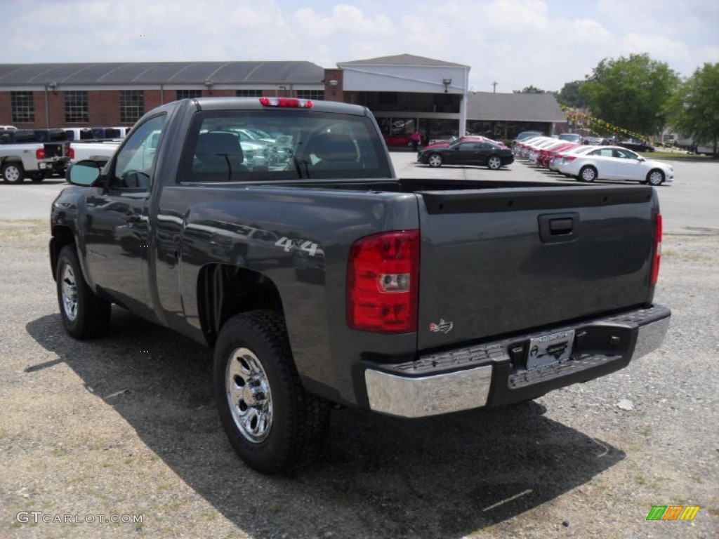 2011 Silverado 1500 Regular Cab 4x4 - Steel Green Metallic / Dark Titanium photo #2