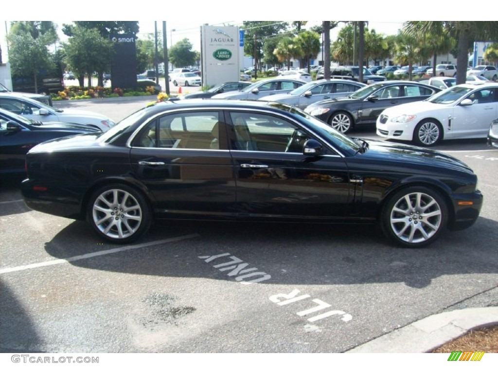 2008 XJ XJ8 - Ebony Black / Champagne/Charcoal photo #5