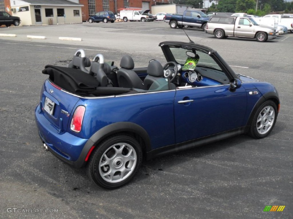 2007 Cooper S Convertible - Lightning Blue Metallic / Carbon Black/Black photo #2