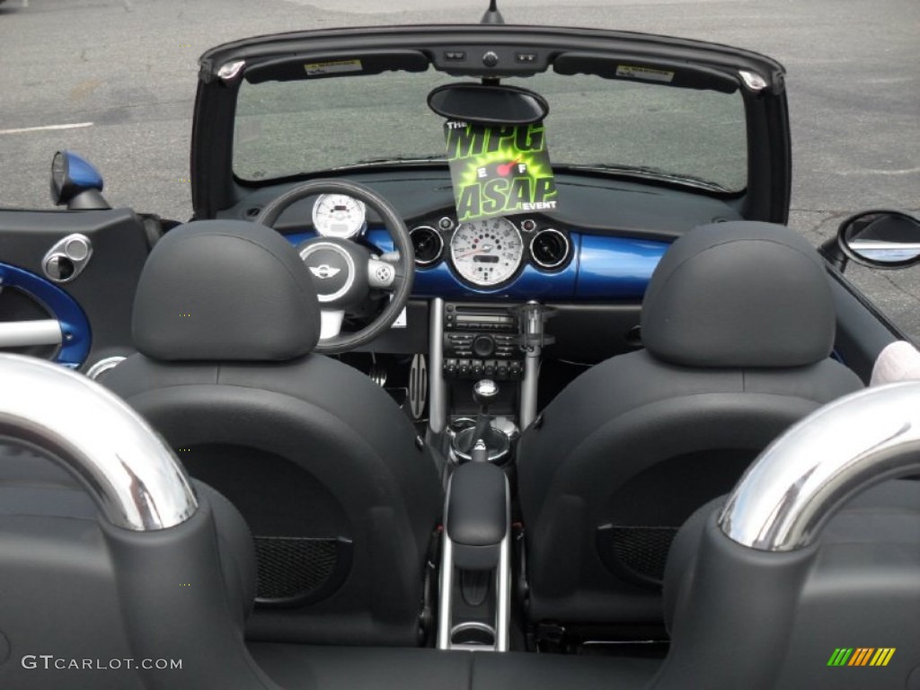 2007 Cooper S Convertible - Lightning Blue Metallic / Carbon Black/Black photo #3