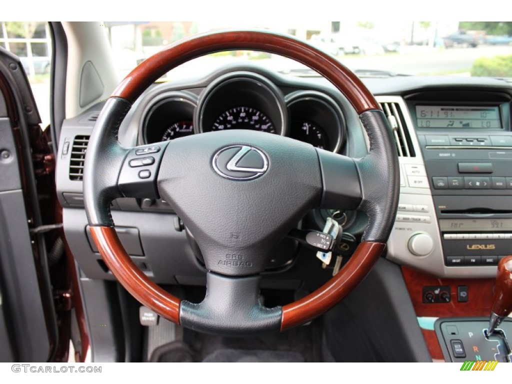 2009 Lexus RX 350 AWD Black Steering Wheel Photo #51488032