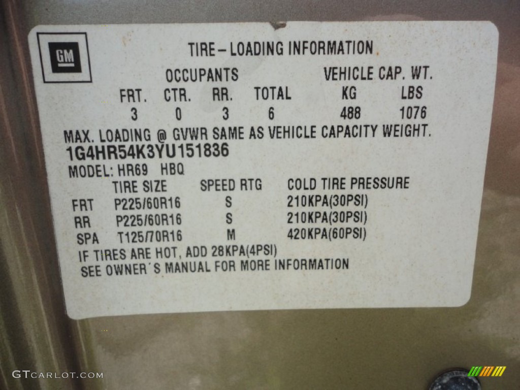 2000 LeSabre Limited - Gold Firemist / Taupe photo #15