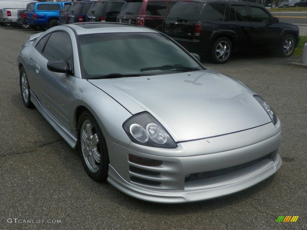 2001 Eclipse GT Coupe - Sterling Silver Metallic / Black photo #2