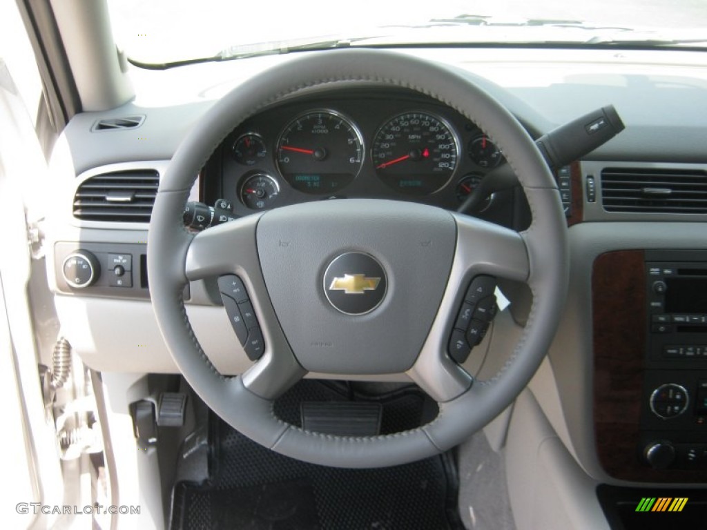 2011 Chevrolet Suburban LT Light Titanium/Dark Titanium Steering Wheel Photo #51489597