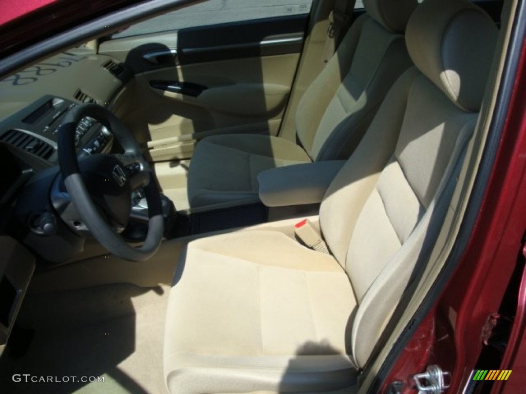 2007 Civic EX Sedan - Tango Red Pearl / Ivory photo #8