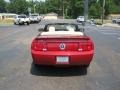 2008 Dark Candy Apple Red Ford Mustang V6 Deluxe Convertible  photo #4