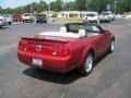 2008 Dark Candy Apple Red Ford Mustang V6 Deluxe Convertible  photo #5