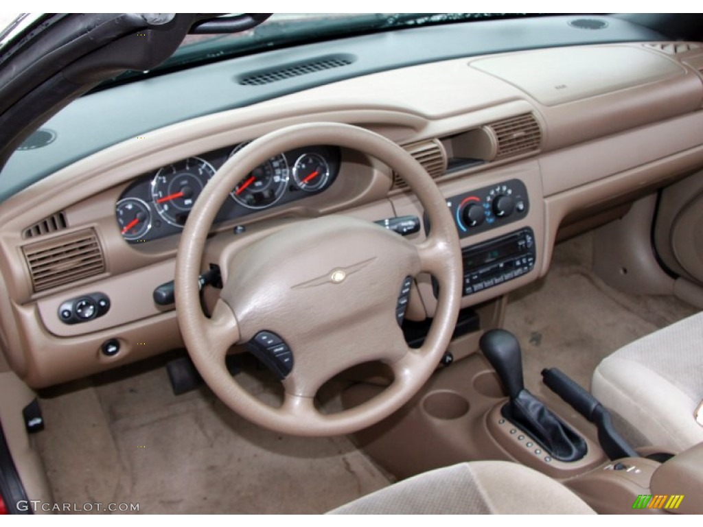 2003 Chrysler Sebring LX Convertible Sandstone Dashboard Photo #51492022