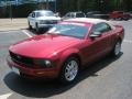 2008 Dark Candy Apple Red Ford Mustang V6 Deluxe Convertible  photo #9