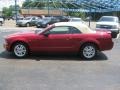 2008 Dark Candy Apple Red Ford Mustang V6 Deluxe Convertible  photo #10