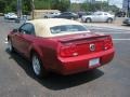2008 Dark Candy Apple Red Ford Mustang V6 Deluxe Convertible  photo #11