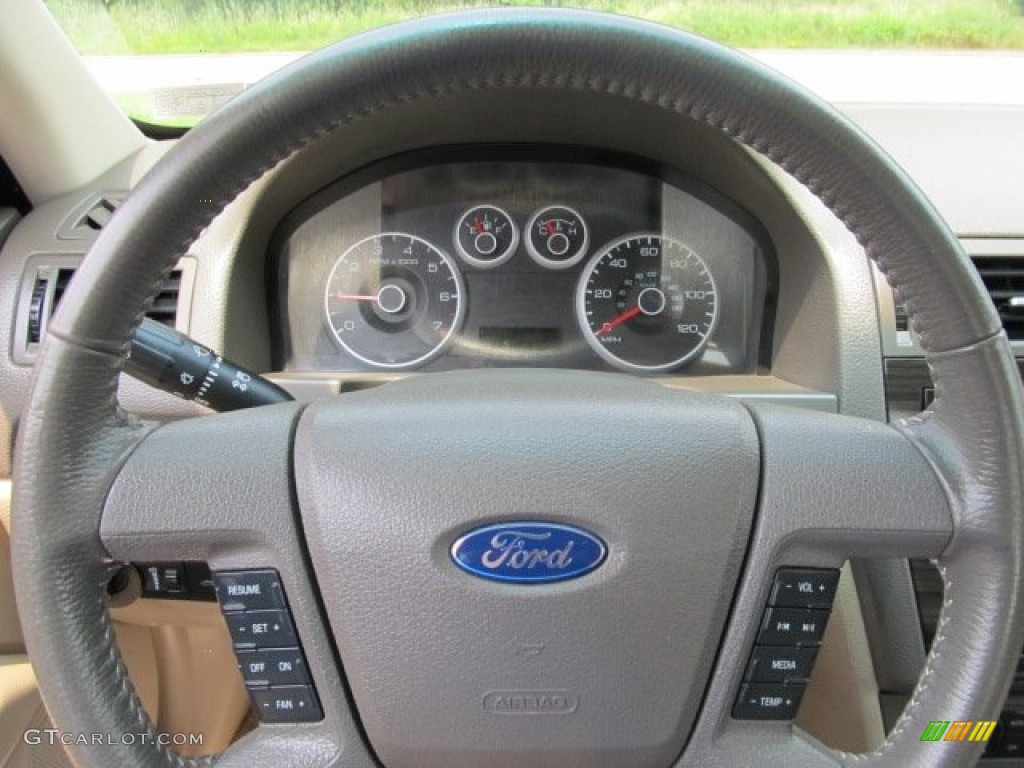 2006 Ford Fusion SEL Camel Steering Wheel Photo #51492289