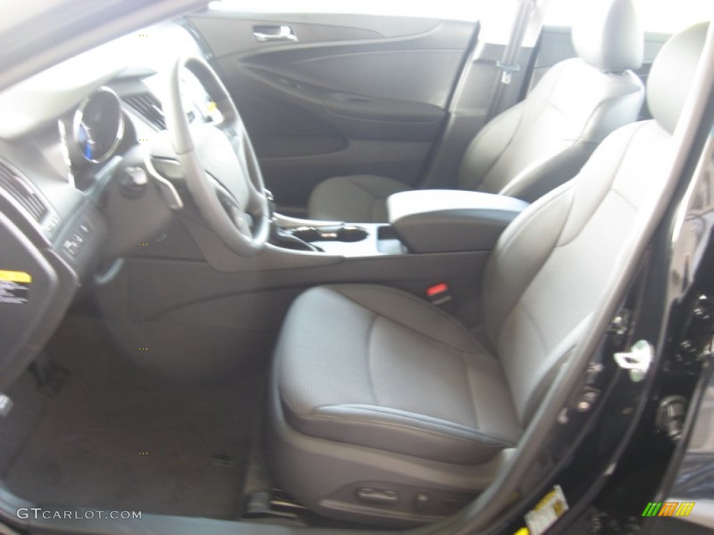 2011 Sonata SE 2.0T - Midnight Black / Black photo #13