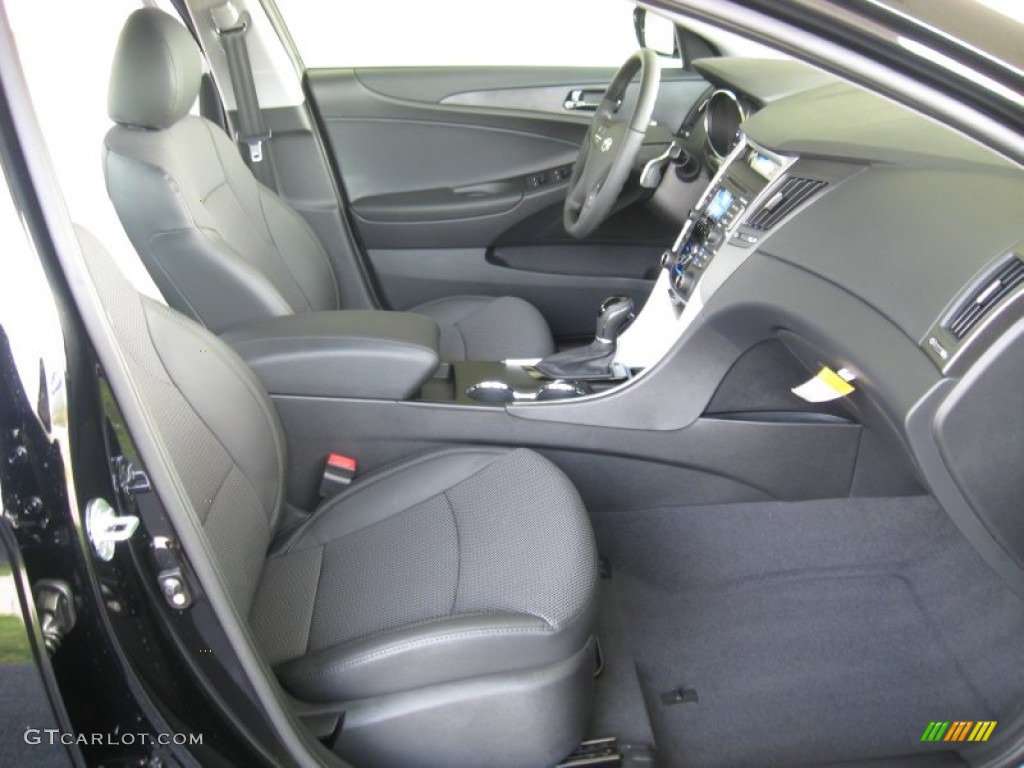 2011 Sonata SE 2.0T - Midnight Black / Black photo #19
