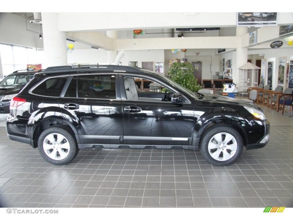 2011 Outback 2.5i Premium Wagon - Crystal Black Silica / Warm Ivory photo #4