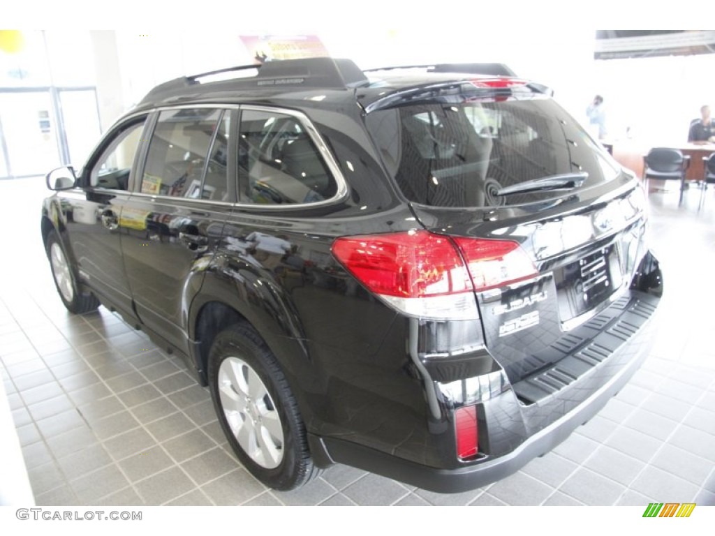 2011 Outback 2.5i Premium Wagon - Crystal Black Silica / Warm Ivory photo #9