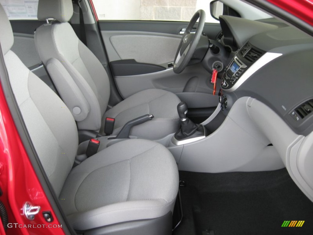 Gray Interior 2012 Hyundai Accent GS 5 Door Photo #51495961