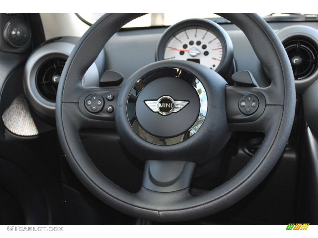 2011 Mini Cooper S Countryman All4 AWD Carbon Black Steering Wheel Photo #51496162