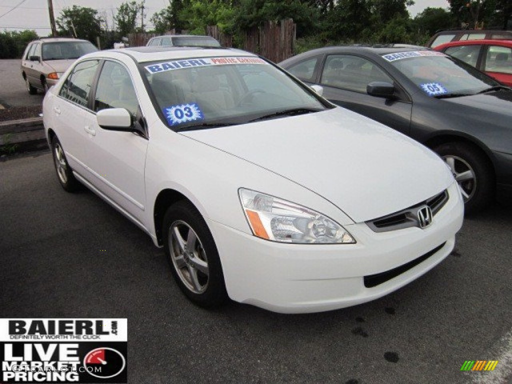 2003 Accord EX Sedan - Taffeta White / Ivory photo #1
