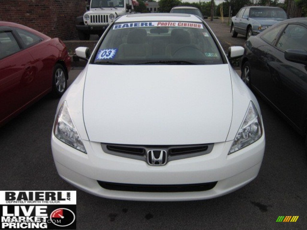 2003 Accord EX Sedan - Taffeta White / Ivory photo #2